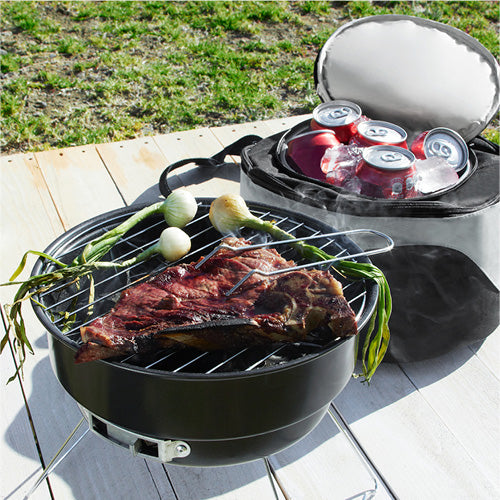 ASADOR CON HIELERA CAMPING