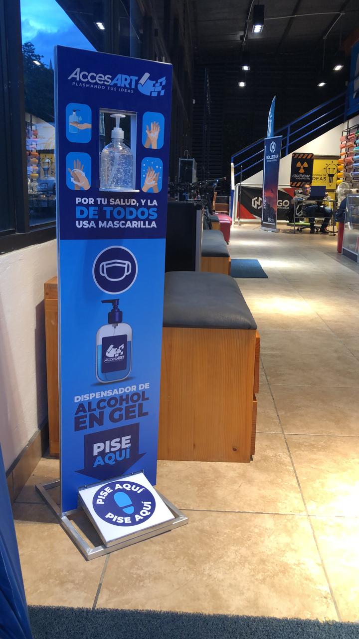 TÓTEM DISPENSADOR ALCOHOL EN GEL