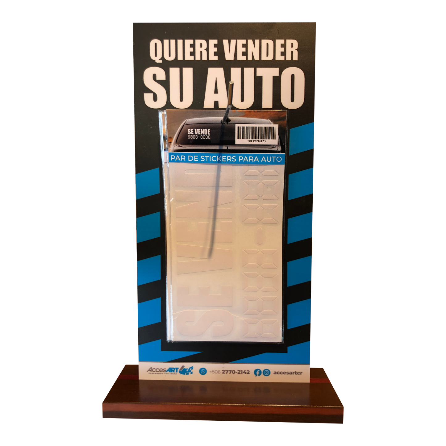 Sticker "SE VENDE" para auto.